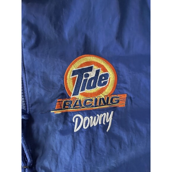 Men’s Vintage XL Reversible NASCAR Tide Racing Puffer Jacket with Hidden Hood - Picture 3 of 12